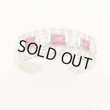 PT900 ルビーダイアイリリング 0.53ct 0.90ct 9.00g