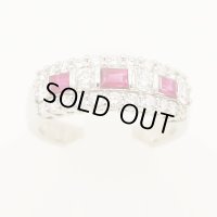 PT900 ルビーダイアイリリング 0.53ct 0.90ct 9.00g