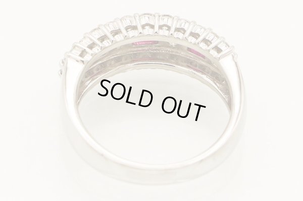 PT900 ルビーダイアイリリング 0.53ct 0.90ct 9.00g　内側