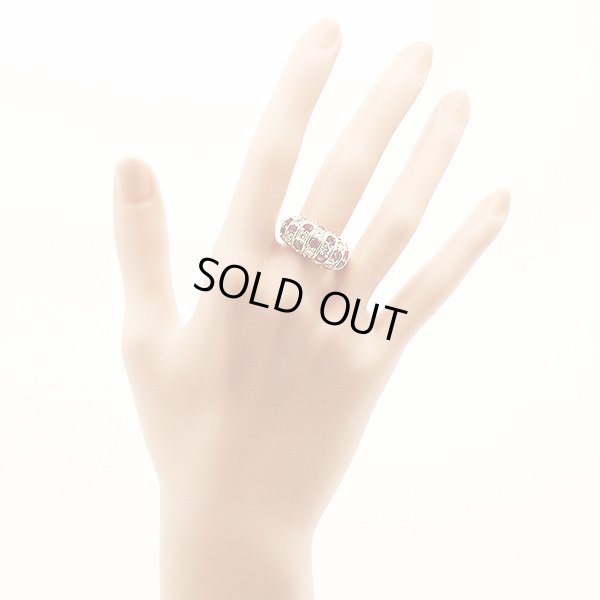 K18 ルビーダイアイリリング 2.47ct 1.40ct 10.10g　装着イメージ