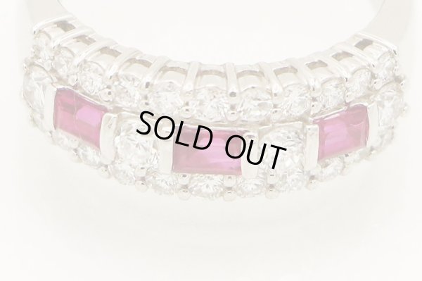 PT900 ルビーダイアイリリング 0.53ct 0.90ct 9.00g　拡大