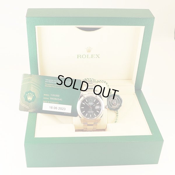 ロレックス　１２６３００　ランダムシリアル　ミントグリーン文字盤　箱・保証書