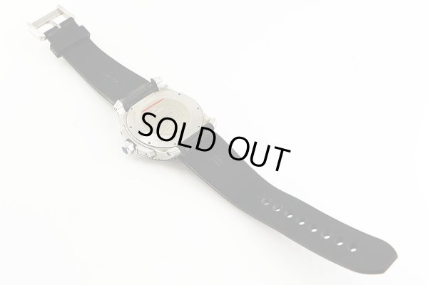 カルティエ　カリブルダイバー　３００ｍ　２０１５　黒文字盤　ラバーベルト状態　裏面