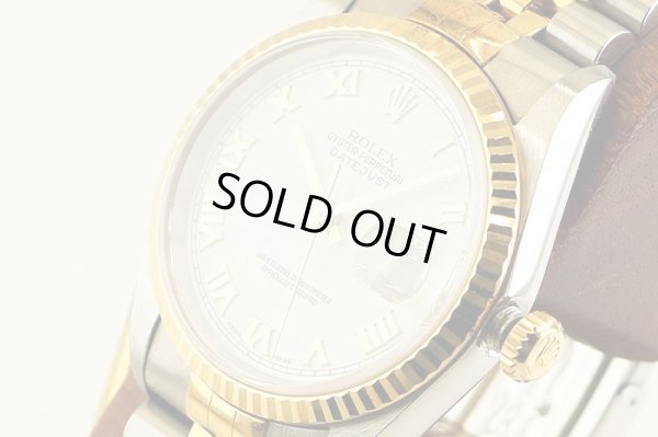 ロレックス　１６２３３　Ｋ番（０１年）　白ローマ文字盤　サイド拡大