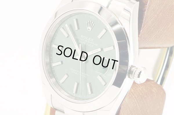 ロレックス　１２６３００　ランダムシリアル　ミントグリーン文字盤　サイド拡大
