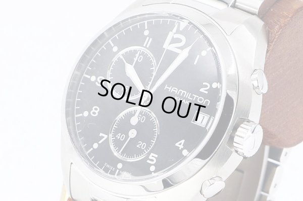 ハミルトン　カーキ　アビエーションクロノ　Ｈ７６５１２０　黒文字盤　サイド拡大