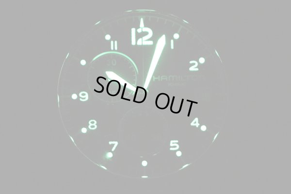 ハミルトン　カーキ　アビエーションクロノ　Ｈ７６５１２０　黒文字盤　ライト暗闇