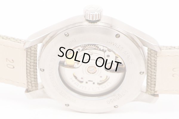 ハミルトン　カーキ　フィールド　Ｈ７０５９５０　カーキ文字盤　裏面拡大