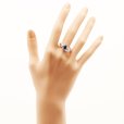 PT900 サファイアダイアイリリング 1.09ct 1.01ct 7.10g　装着イメージ