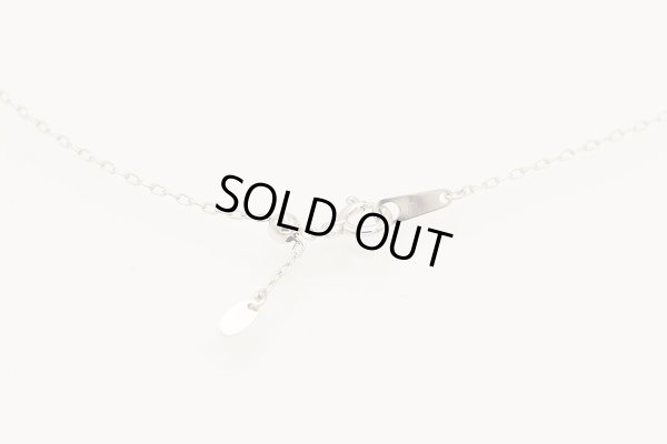 K18WG ダイアイリペンダントネックレス 0.36ct 3.10g　留め具