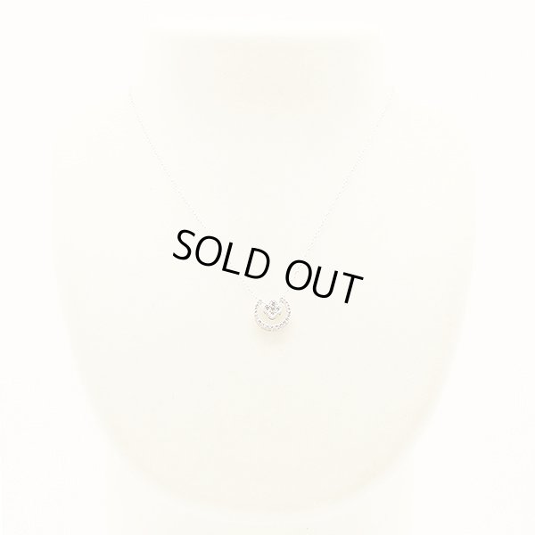 K18WG ダイアイリペンダントネックレス 0.36ct 3.10g　装着イメージ