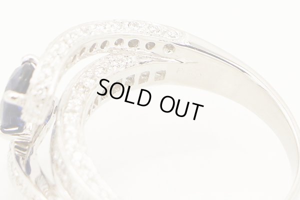 PT900 サファイアダイアイリリング 1.09ct 1.01ct 7.10g　刻印(2)