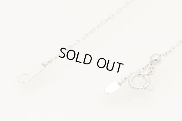 K18WG ダイアイリペンダントネックレス 0.36ct 3.10g　留め具拡大