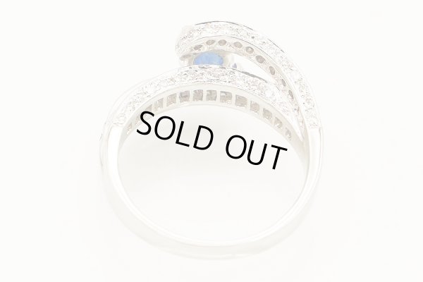 PT900 サファイアダイアイリリング 1.09ct 1.01ct 7.10g　内側