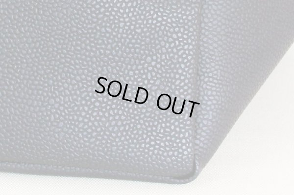 エルベシャプリエ　リュクス舟型トートM 707GP ネイビー／シルバー　底拡大