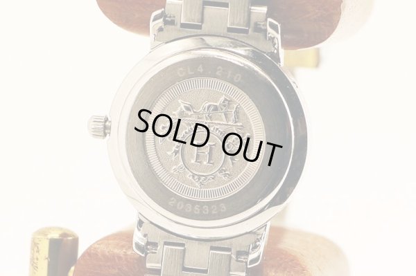 エルメス　クリッパー　ＣＬ４．２１０　ピンク文字盤　裏面拡大