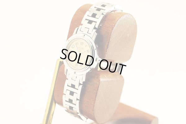 エルメス　クリッパー　ＣＬ４．２１０　ピンク文字盤　サイド