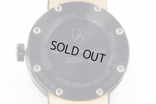 ランボルギーニ　クッシネット　ＴＬＦ－Ｔ０１３　黒文字盤　裏面拡大