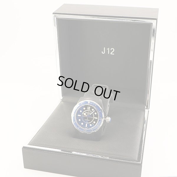 シャネル　Ｊ１２　マリーン３８　Ｈ２５６１　紺文字盤　箱