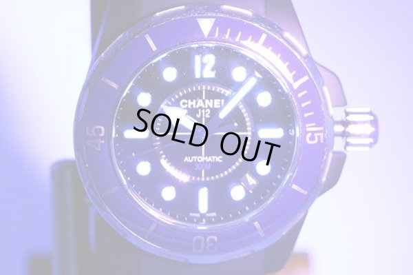 シャネル　Ｊ１２　マリーン３８　Ｈ２５６１　紺文字盤　ライト