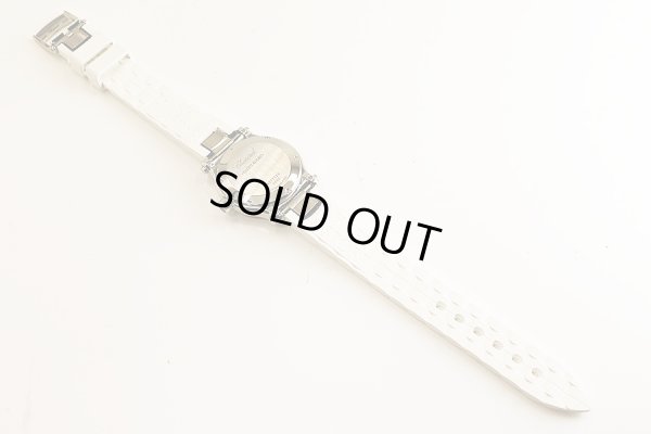 ショパール　ハッピースポーツ　８５７０　白文字盤　ラバーベルト状態　裏面