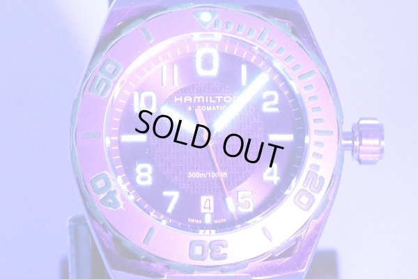 ハミルトン　カーキ　ネイビーサブ　Ｈ７８６１５０　黒文字盤　ライト