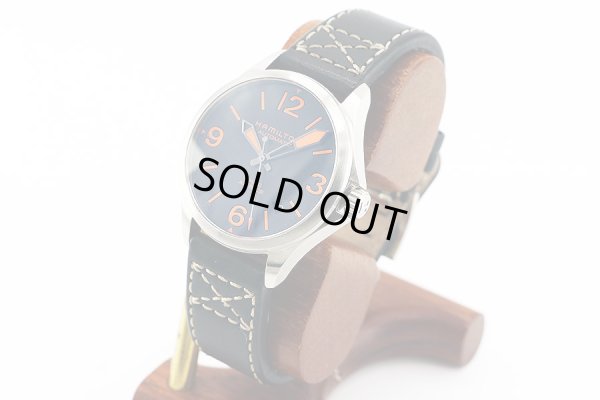 ハミルトン　カーキ　エアレース　Ｈ７６２３５０　黒文字盤　オレンジインデックス　サイド