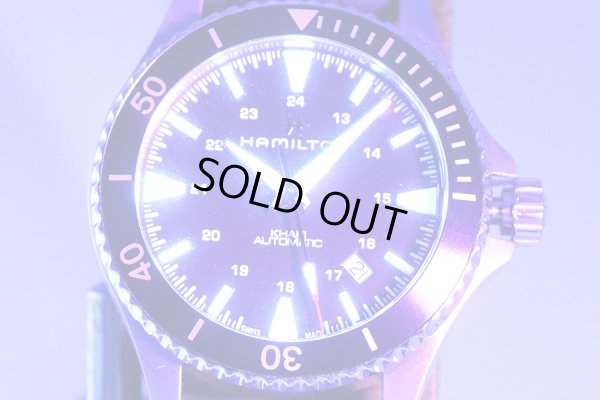 ハミルトン　カーキ　ネイビースキューバ　Ｈ８２３３５０　黒文字盤　ライト