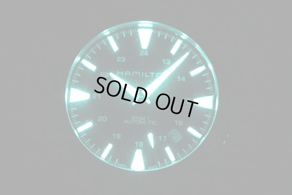 ハミルトン　カーキ　ネイビースキューバ　Ｈ８２３３５０　黒文字盤　ライト暗闇