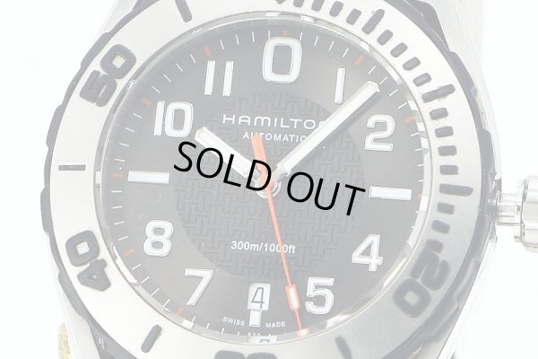 ハミルトン　カーキ　ネイビーサブ　Ｈ７８６１５０　黒文字盤　表面