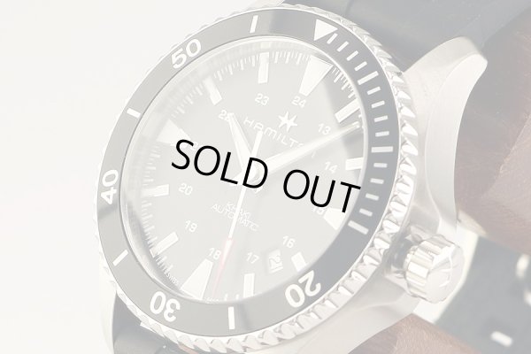 ハミルトン　カーキ　ネイビースキューバ　Ｈ８２３３５０　黒文字盤　サイド拡大