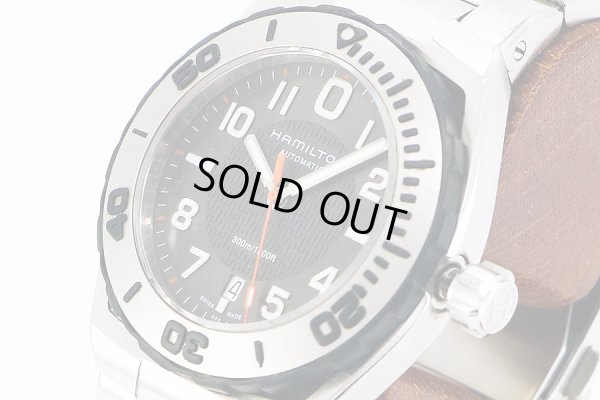 ハミルトン　カーキ　ネイビーサブ　Ｈ７８６１５０　黒文字盤　サイド拡大