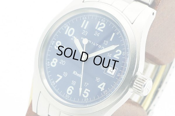 ハミルトン　カーキ　Ｈ６４８１１０　青文字盤　サイド拡大