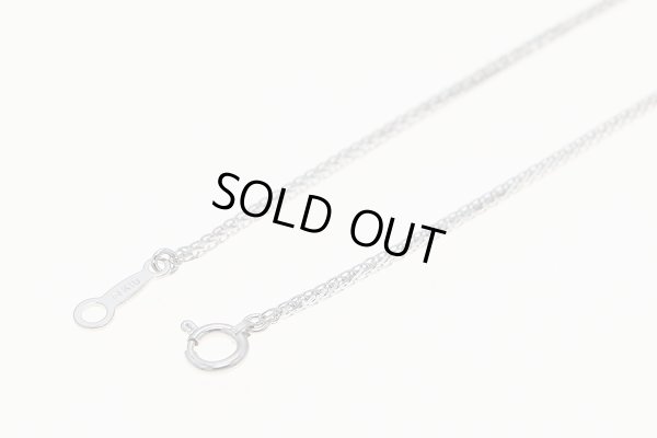 ミキモト　K18WG サファイアダイアイリペンダントネックレス 1.70ct 0.87ct 6.90g　留め具外したイメージ