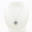 ミキモト　K18WG サファイアダイアイリペンダントネックレス 1.70ct 0.87ct 6.90g　装着イメージ