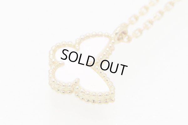 ヴァンクリーフ＆アーペル　750YG スウィート アルハンブラ パピヨン ペンダントネックレス 2.90g　裏面