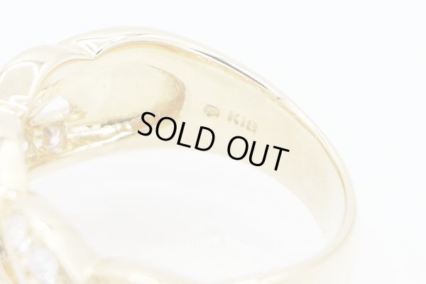 ミキモト　K18 ダイアイリリング 1.18ct 7.50g　刻印