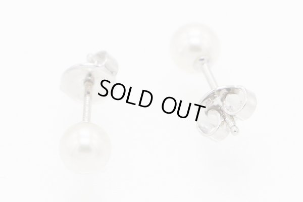 ミキモト　K18WG パールイリピアス 5.0mmUP 1.40g　留め具