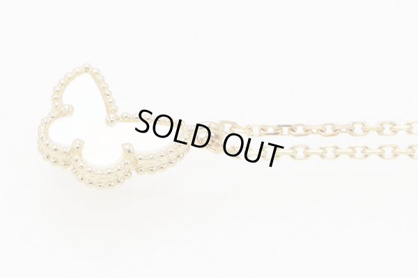 ヴァンクリーフ＆アーペル　750YG スウィート アルハンブラ パピヨン ペンダントネックレス 2.90g　サイド