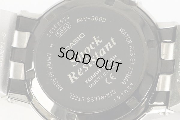 カシオ　Ｇショック　ＡＭＷ－５００Ｄ　５６４０　デジアナ　銀文字盤　裏面拡大
