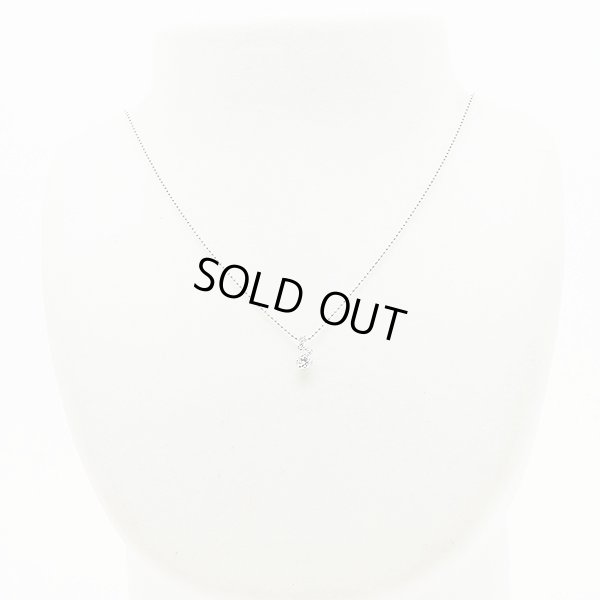 星の砂　PT850/900 ダイアイリペンダントネックレス 0.26ct 2.90g　装着イメージ