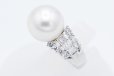 タサキ　PT900 パールダイアイリリング 11.50mm 0.72ct 10.90g　サイド