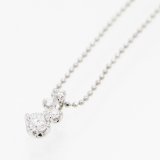 星の砂　PT850/900 ダイアイリペンダントネックレス 0.26ct 2.90g