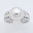 タサキ　PT900 パールダイアイリリング 11.50mm 0.72ct 10.90g