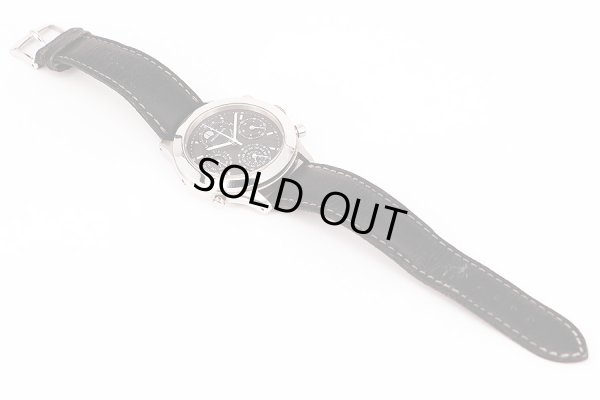 シェルマン　デュアルタイムリピーター　銀文字盤　革ベルト状態　表面