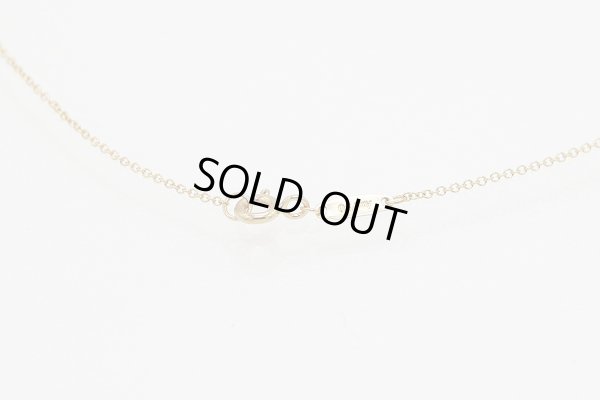 ティファニー　750YG ミニダブルハートタグペンダントネックレス 4.00g　留め具