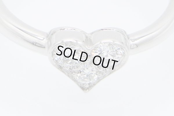 ティファニー　PT950 センチメンタルハート　ダイアイリリング 3.60g　拡大