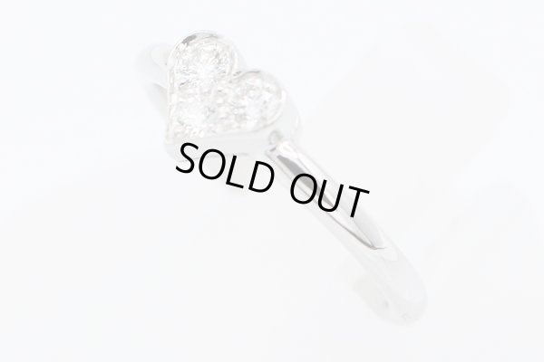 ティファニー　PT950 センチメンタルハート　ダイアイリリング 3.60g　サイド