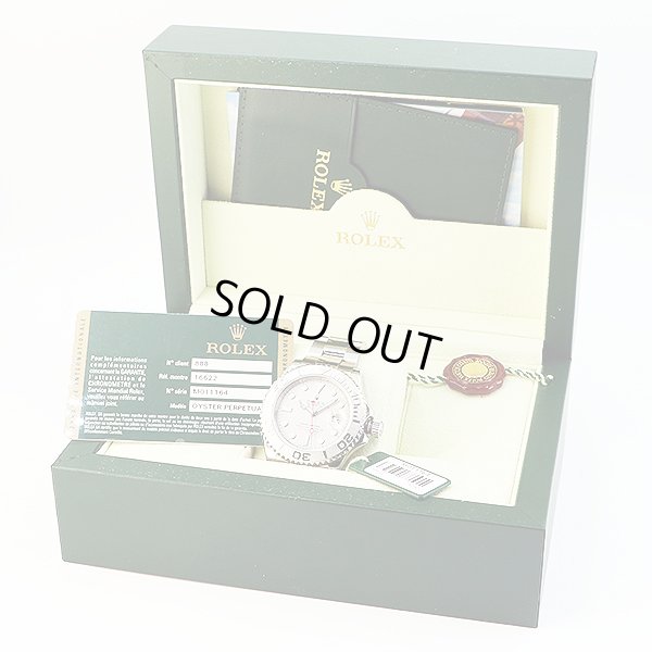 ロレックス　１６６２２　ヨットマスターロレジウム　Ｍ番（０８年）銀文字盤　箱・保証書