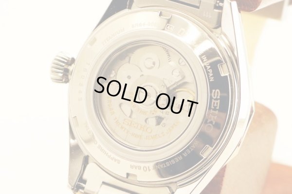 セイコー　プレサージュ　オーシャントラベラー　ＳＡＲＦ０１２ トワイライトオレンジ文字盤　裏面拡大